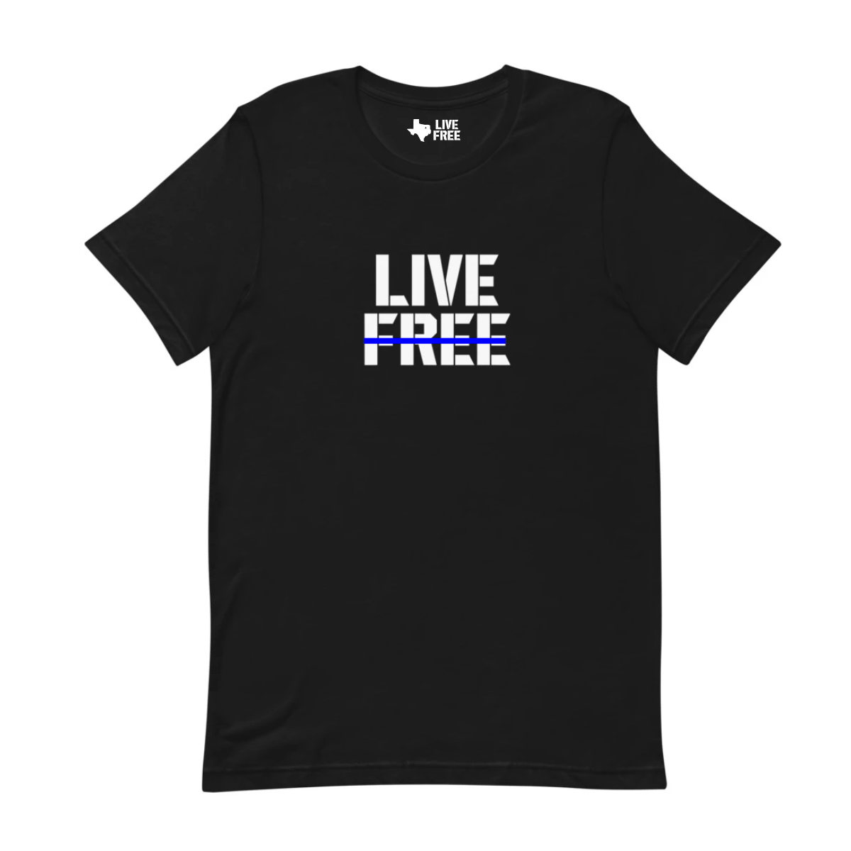 Thin Blue Line Live Free - Short Sleeve