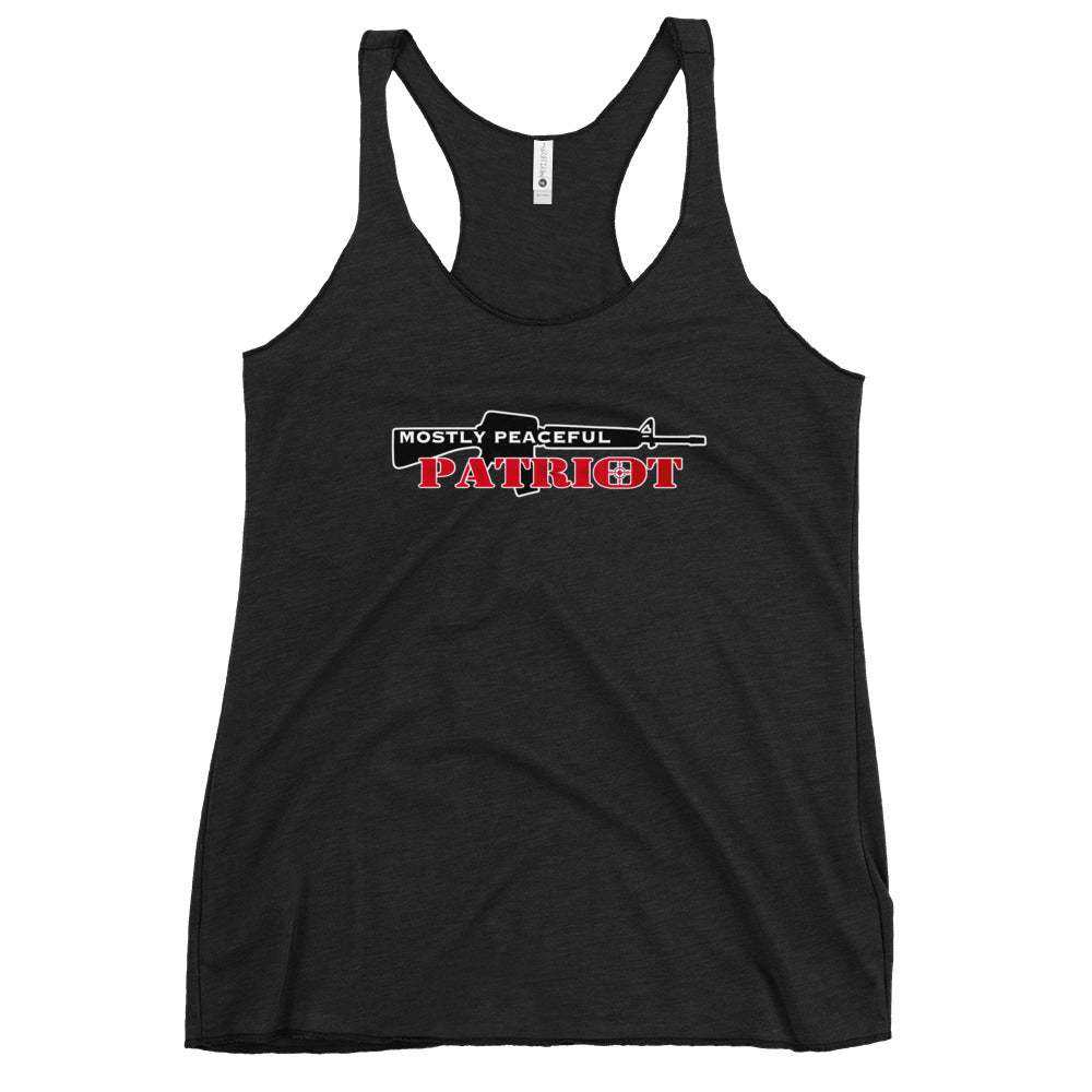 Mostly Peaceful Patriot - Racerback Tank Top